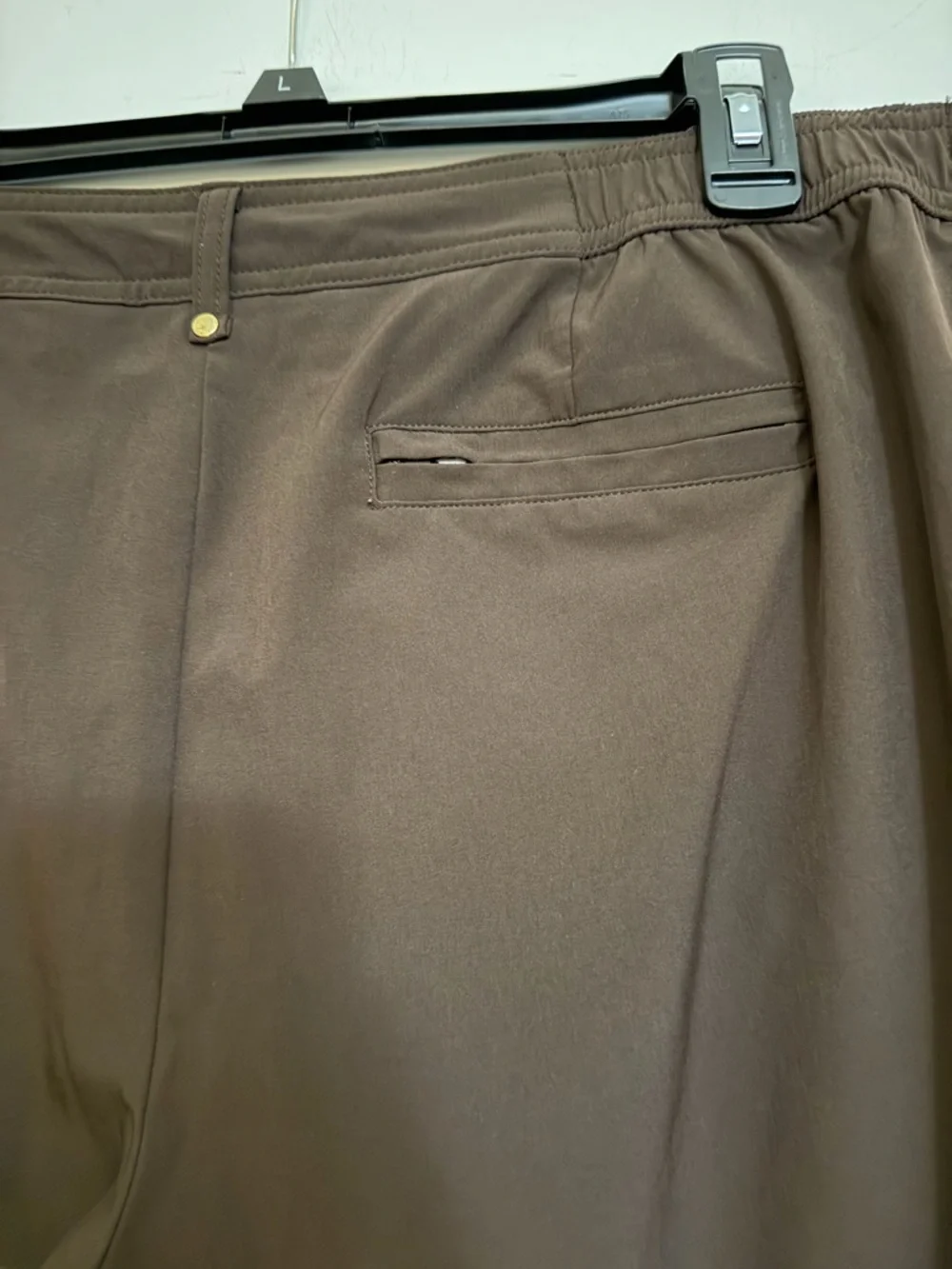 Chico's Zenergy Chocolate Brown Straight Size Zip Active Wear Pants Sz 2R (12R) - Picture 8 of 15